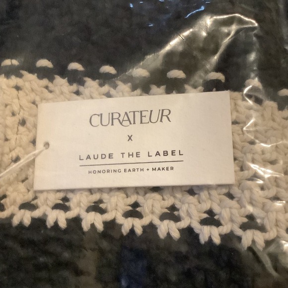 Curateur Laude The Label GABBY Black and White Mini Macramé Bag NWT - Picture 7 of 9